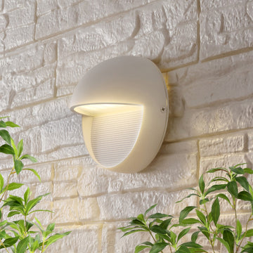 Orbe 6.25" Outdoor Metal/Glass Integrated LED Wall Sconce